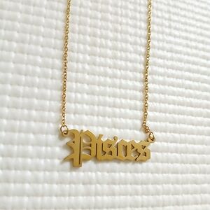 Elegant Brass Zodiac Pieces Necklace Rare